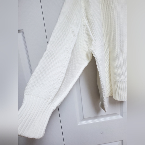 Free People Alli V-Neck Sweater/Optic Whitey6 - Picture 12 of 16